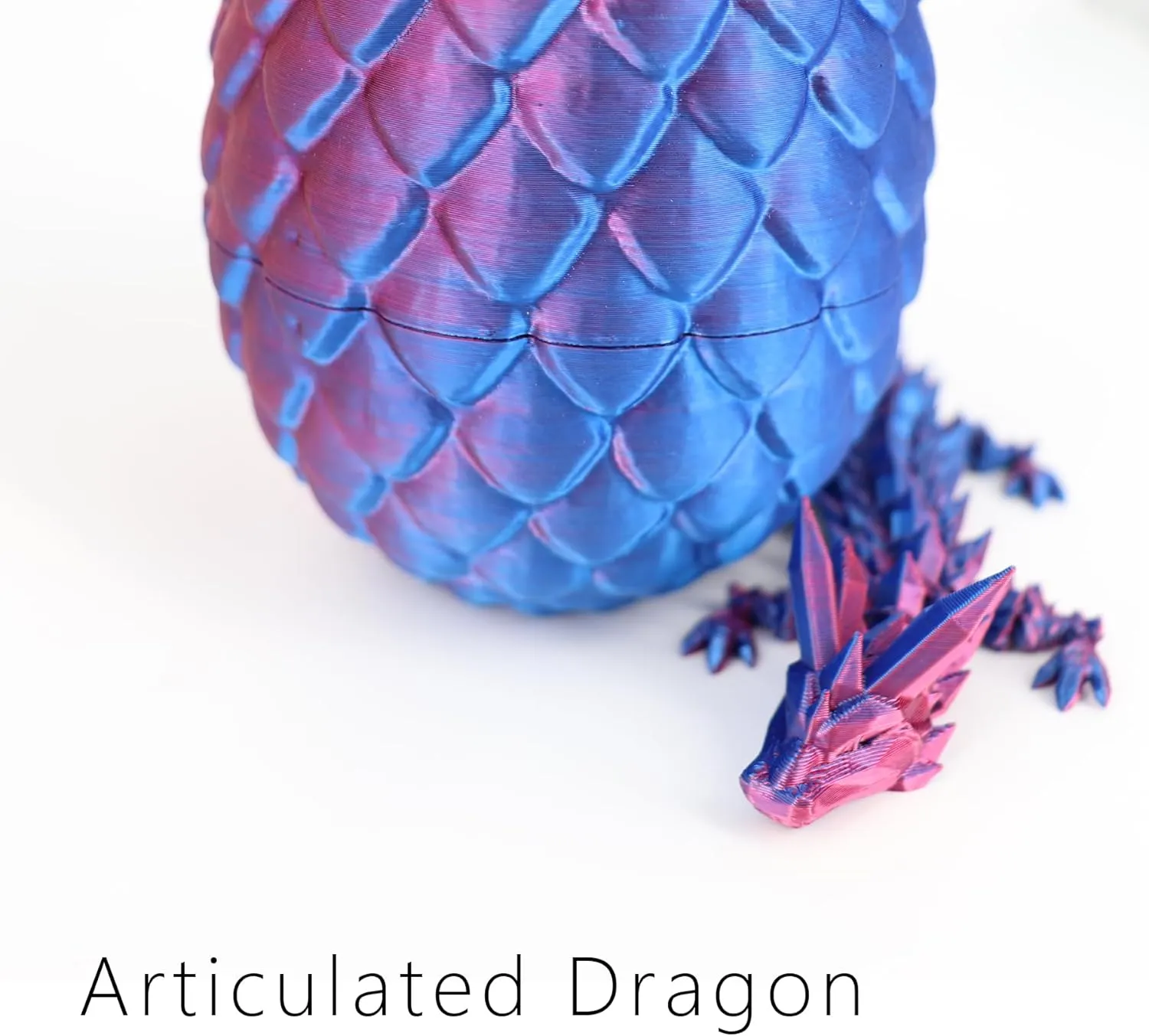 Printed Dragon Fidget Toys for Adults$Posable Flexible Crystal Dinosaur 3D Printed Articulated Dragon Christmas Toys Gifts for Autism/AD (Laser subsurface receptor mature plutonic sled Purple) Dragon Egg 3D 