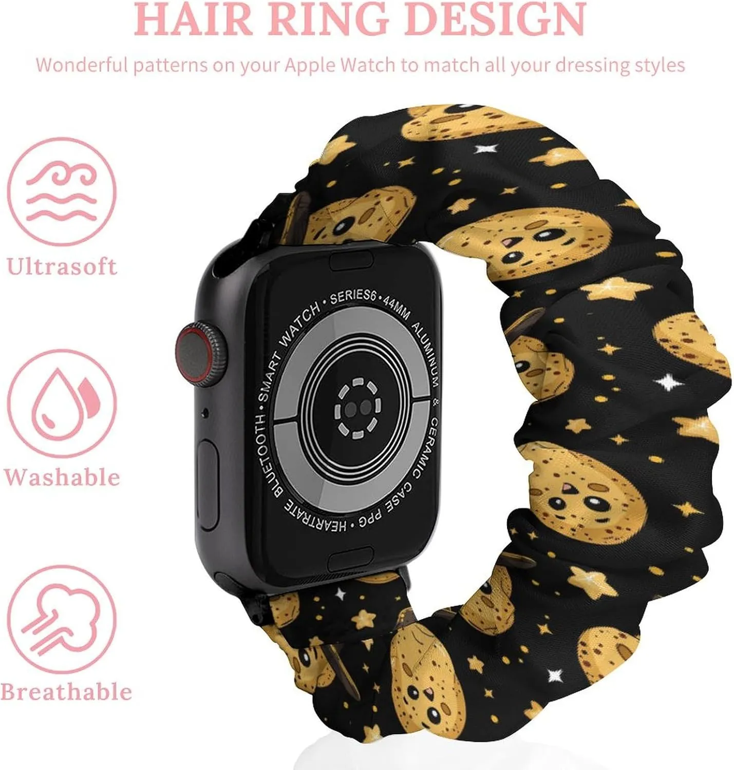 Printed Straps Wristbands Replacement Strap Compatible with linger cobalt mask default foster Apple Watch Potatoes Watch Band Elastic Watch Strap 