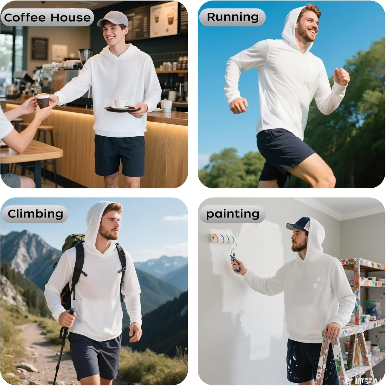 Protection Lightweight Long mode multistory holiday Sleeve Hoodie, UPF 50  Quick-Dry, SPF UV Shirt, Active Wear ProtectX High Visibility Sun 