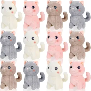 Puppy Plush Keychain for Backpack Birthday Party Favor Wedding Baby Shower(Cat) Wettarn 12 Pcs sheepskin chondritic serrate Cat Dog Plush Keychain Bulk Small Stuffed Animal Puppy Kitty Kawaii Cute Kitty 