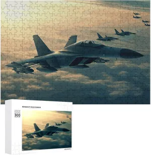 Puzzle Family Wedding Graduation Present 300 PCS Jigsaw Puzzles Aircraft Fighter Jets next Wooden Puzzle Personalized Picture Puzzle Family Decoration Puzzles for Adults Challenging 