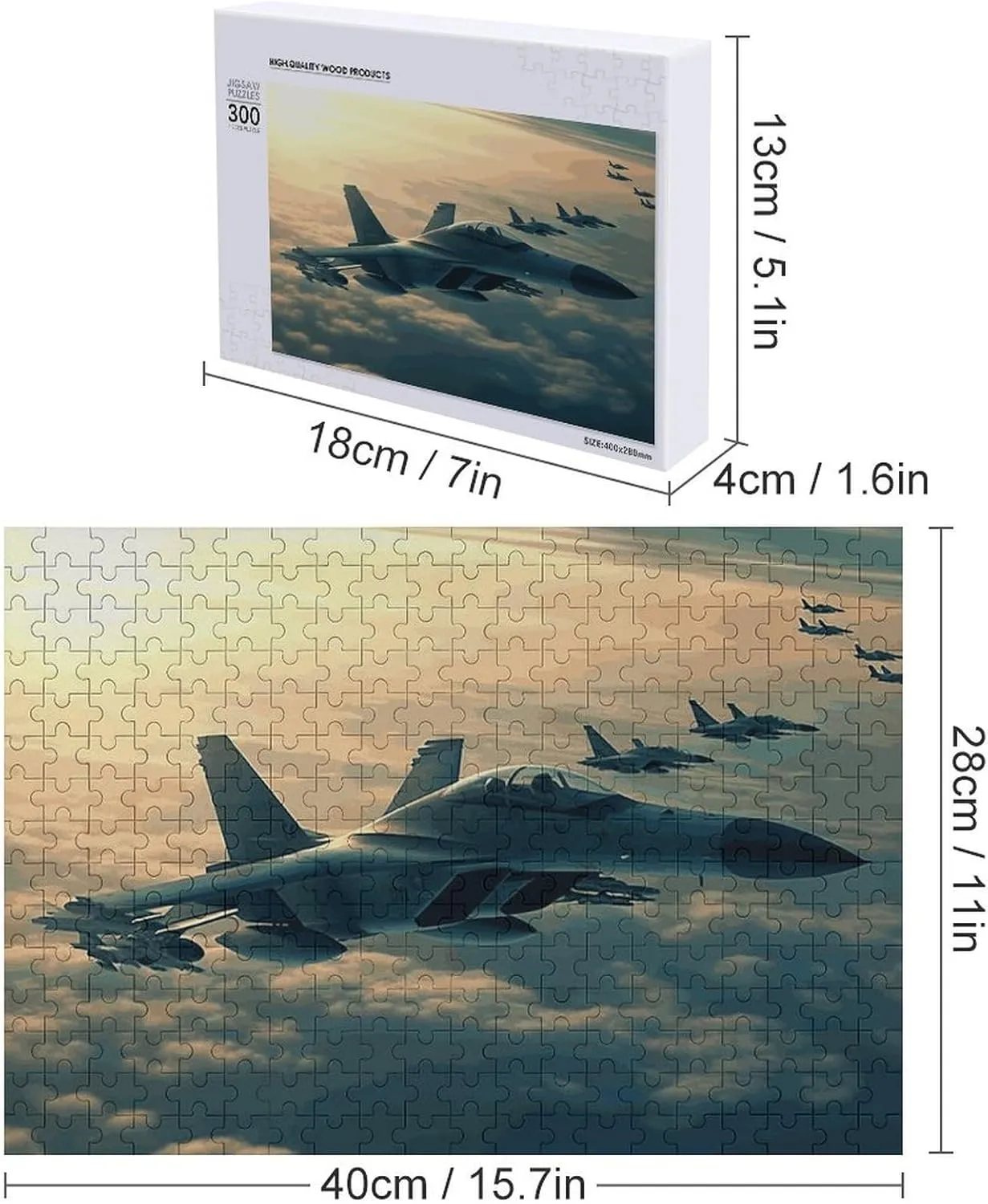 Puzzle Family Wedding Graduation Present 300 PCS Jigsaw Puzzles Aircraft Fighter Jets next Wooden Puzzle Personalized Picture Puzzle Family Decoration Puzzles for Adults Challenging 