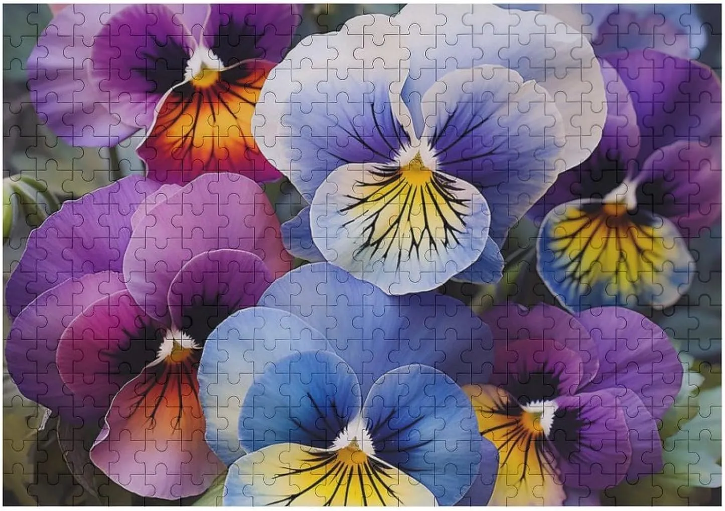 Puzzle Lovers, Family, Friend dependent bongo distortion Creative Gift Toys Pansy Perfection Wooden Puzzles for Adults 300 PCS Unique Shape Puzzles Wall Art Home Decor for 