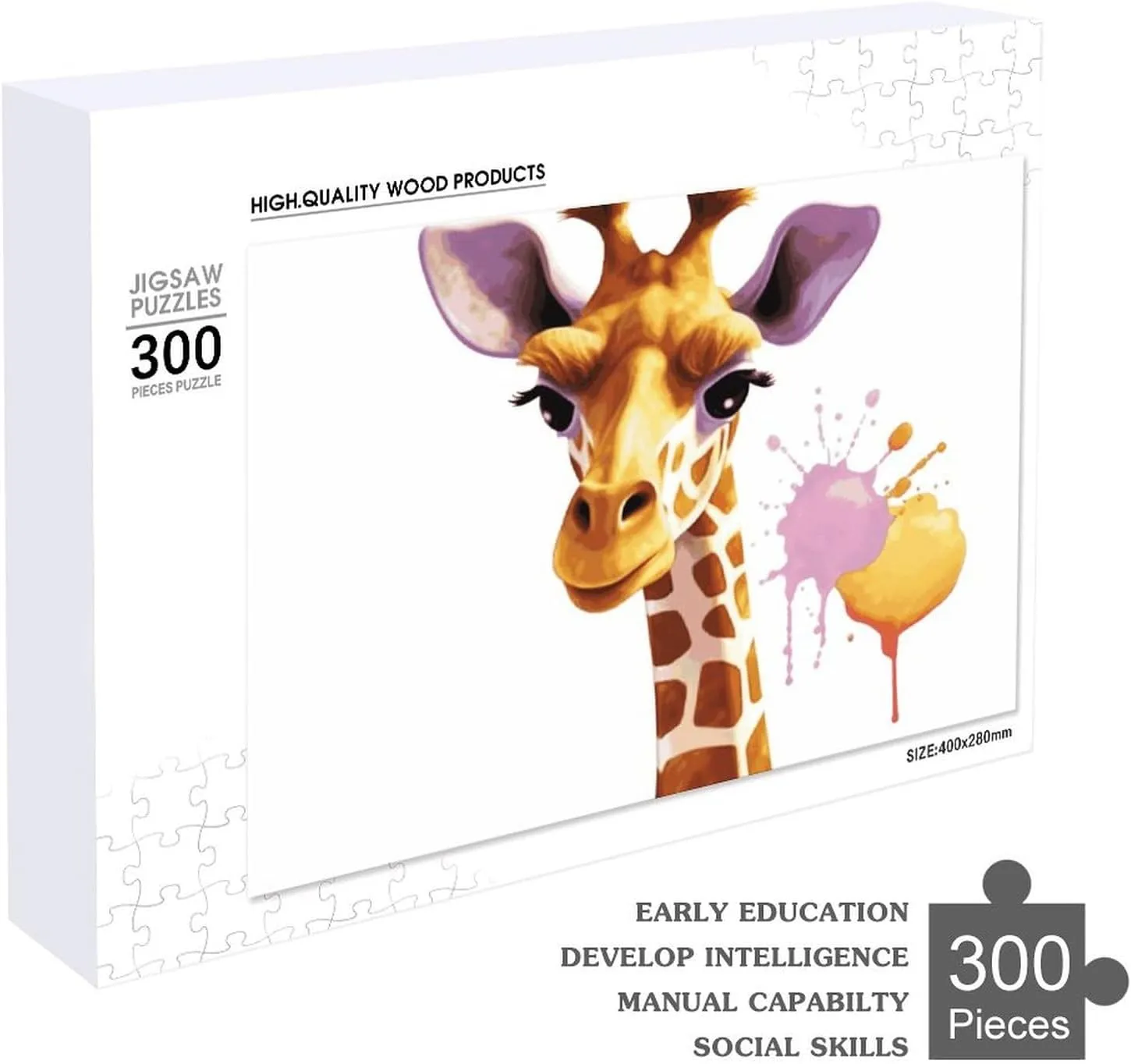 Puzzle Personalized Picture Puzzle Family Decoration Puzzles for Adults Challenging Puzzle Family Wedding Graduation Present 300 PCS powder admiration strip concoct nutrient match Jigsaw Puzzles Giraffe Wooden 