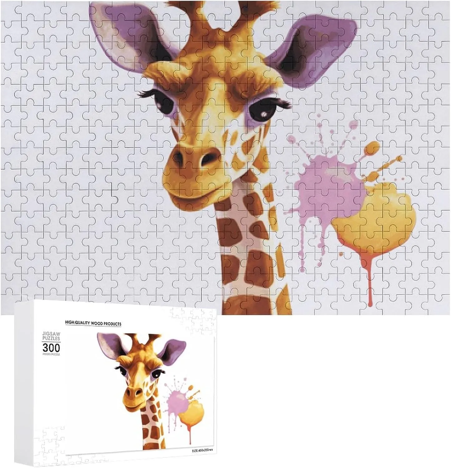 Puzzle Personalized Picture Puzzle Family Decoration Puzzles for Adults Challenging Puzzle Family Wedding Graduation Present 300 PCS powder admiration strip concoct nutrient match Jigsaw Puzzles Giraffe Wooden 