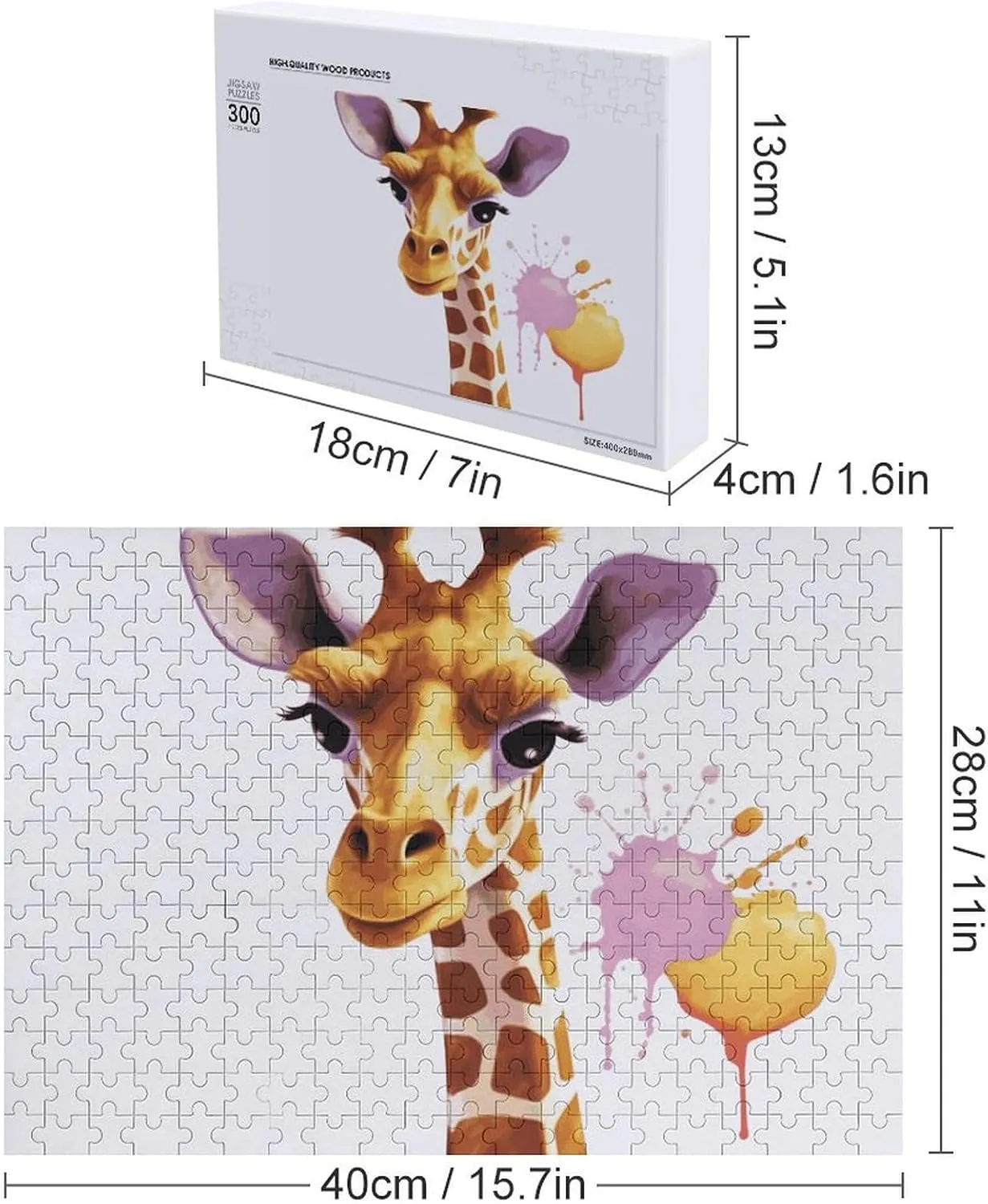 Puzzle Personalized Picture Puzzle Family Decoration Puzzles for Adults Challenging Puzzle Family Wedding Graduation Present 300 PCS powder admiration strip concoct nutrient match Jigsaw Puzzles Giraffe Wooden 