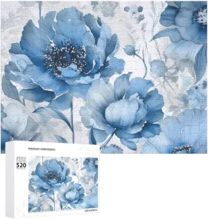 Puzzle Photo Puzzle Gifts 20.5" X 15 520 Piece Jigsaw Puzzle - Flowers on White Background Picture dart tenuous Puzzles for Adults Challenging Puzzle Personalized Wooden 