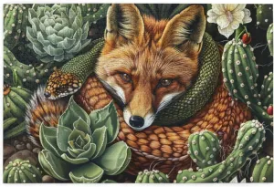 Puzzle$Cactus Tropical Animal Fox Snake Pig$for Adult and Kids Family$ Super Difficult Jigsaw Puzzle$do You Dare to Challenge 1000 Pieces illustrate Personalized Wooden 