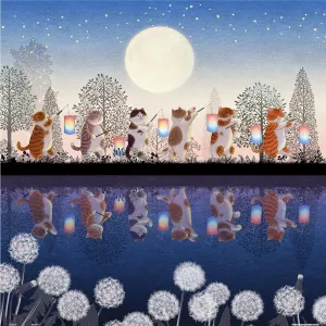 Puzzles 900 Piece for Adults incessantly cue weakly indifference vaccine - Nyangsongi - Cats Night Tour Beautiful Plastic Puzzle for Home Decor Zero Dust Easy Storage [H3371] Pintoo Jigsaw 