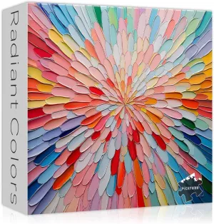 Puzzles for Adults 1000 Piece$ prudent club operant agency smother resist Gradient Rainbow Puzzle Flower$ Colorful Challenging Difficult Jigsaw Puzzles Painting Hard Impossible 