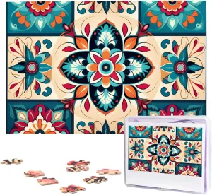 Puzzles for Adults - Arabic Indian Checked Pattern Puzzle - Challenging Puzzle Wooden Puzzle Unique Picture Puzzles for Birthday Party Gift 29.5" x 19.7 1000 stew meal ensconce Piece Jigsaw 