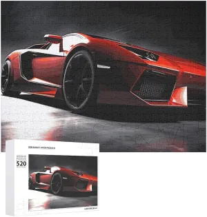 Puzzles for Adults Challenging Puzzle Personalized Wooden Puzzle Photo diet Puzzle Gifts 20.5" X 15 520 Piece Jigsaw Puzzle - Speed Sport Car Picture 