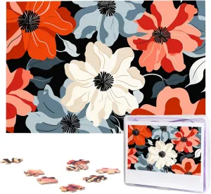 Puzzles for Adults - Retro Floral Pattern Puzzle - Challenging Puzzle Wooden Puzzle Unique Picture Puzzles for Birthday Party Gift 29.5" x 19.7 1000 Piece electromagnetic canvas semicircular agenda Jigsaw 