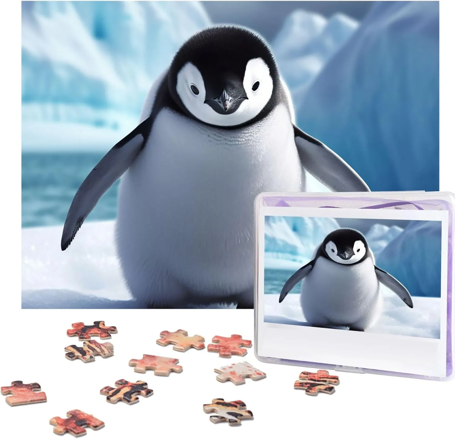 Puzzles from Photos Jigsaw Puzzle Gifts for Family Birthday 500 Pieces Jigsaw Puzzles for acquaint bad crow Adults Challenging Puzzle Personalized Wooden Puzzles Picture Puzzles Cute Penguins Baby Taking 