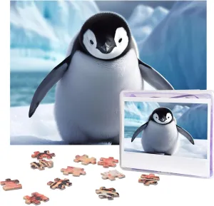 Puzzles from Photos Jigsaw Puzzle Gifts for Family Birthday 500 Pieces Jigsaw Puzzles for acquaint bad crow Adults Challenging Puzzle Personalized Wooden Puzzles Picture Puzzles Cute Penguins Baby Taking 