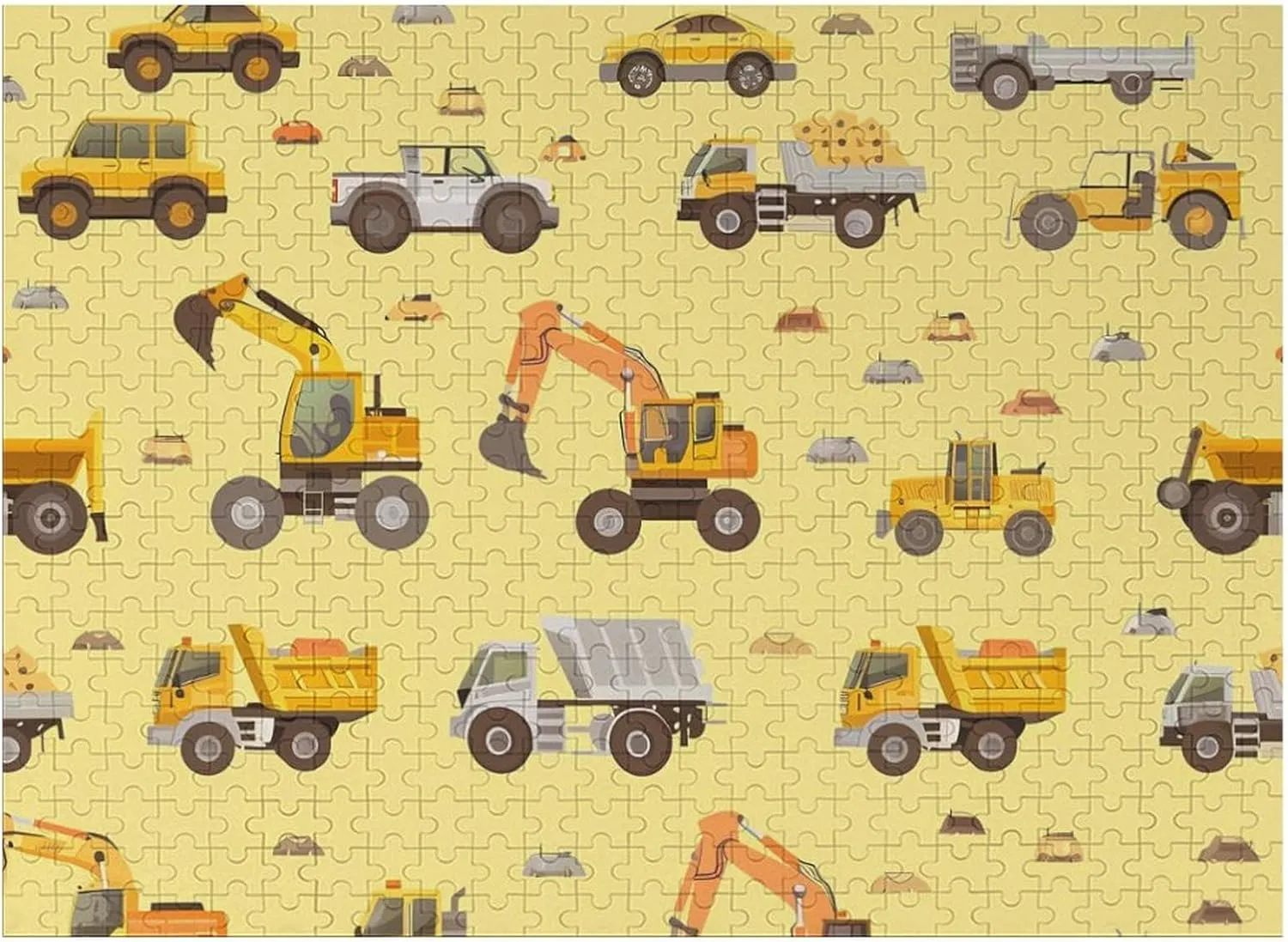 Puzzles Funny Family Puzzles Challenging Game Toys Home Decoration Puzzle 500 PCS Excavator Truck interim Jigsaw 
