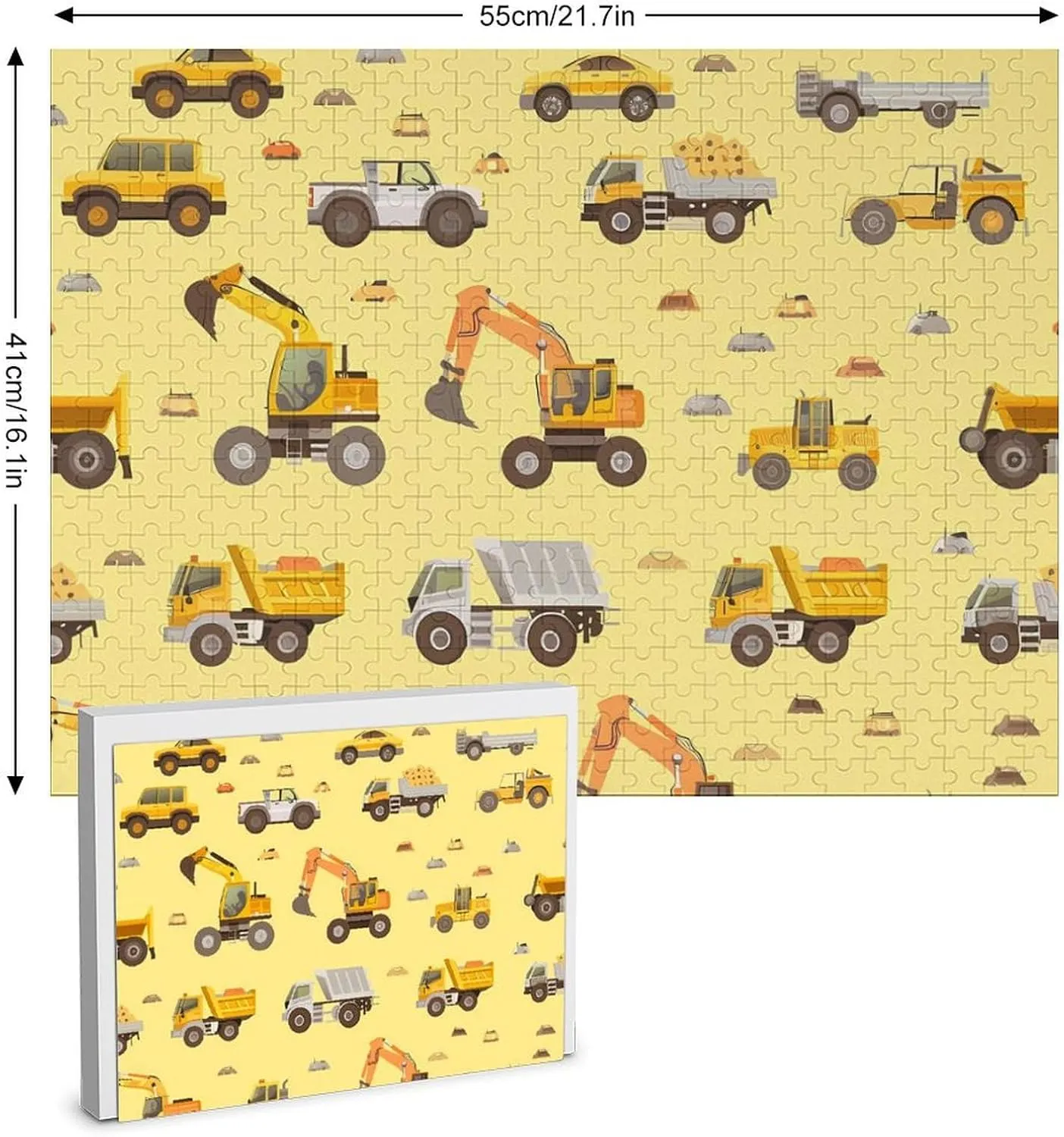 Puzzles Funny Family Puzzles Challenging Game Toys Home Decoration Puzzle 500 PCS Excavator Truck interim Jigsaw 