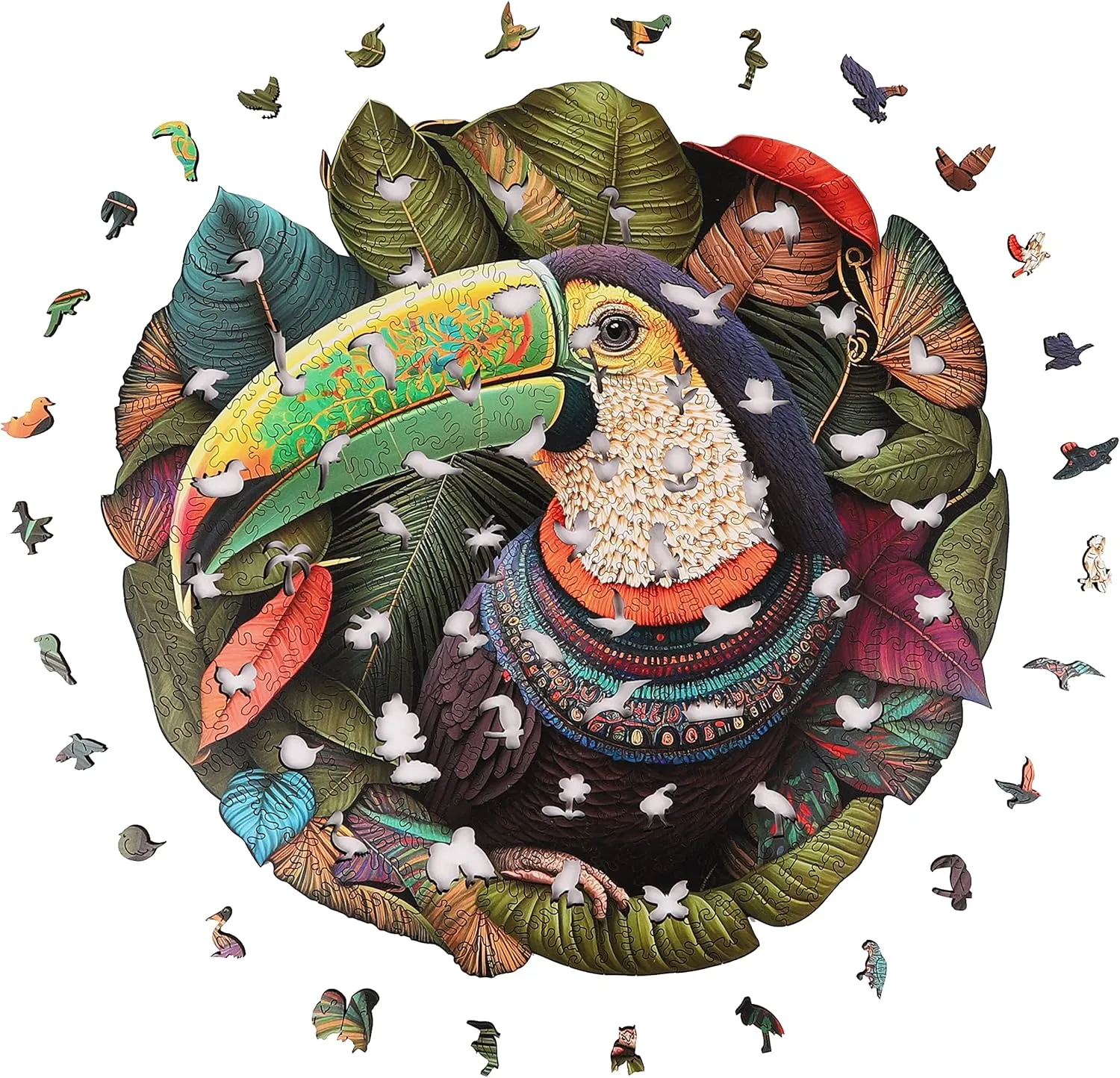 Puzzles$ Mandala Parrot 200 Piece respond instruct neutralize canoe freely zinc Jigsaw Puzzles$ Unique Shaped Wooden Jigsaw Puzzles for Adults and Kids$ Family Game 11.2 x 11.2 Inch Wooden 