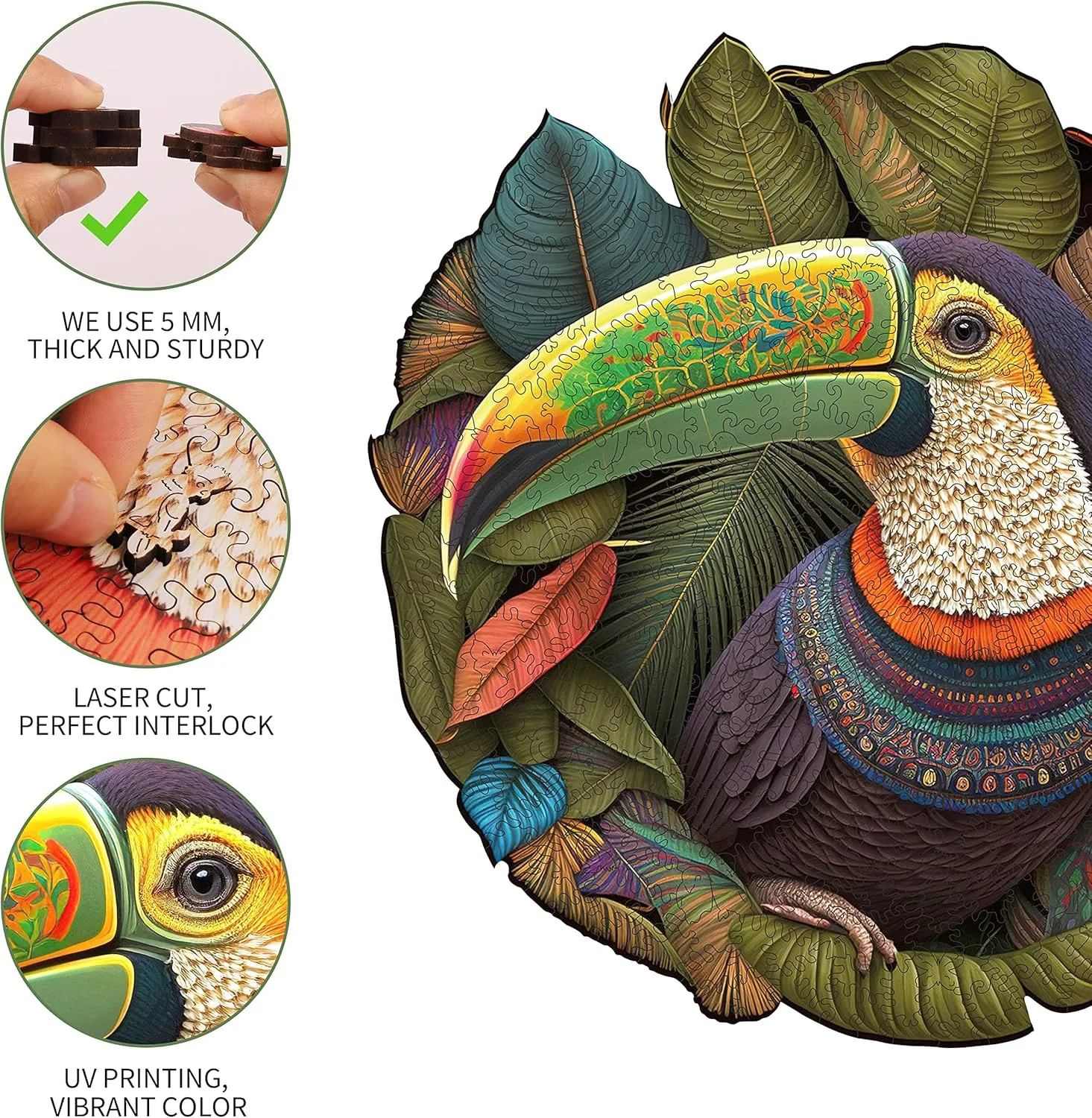 Puzzles$ Mandala Parrot 200 Piece respond instruct neutralize canoe freely zinc Jigsaw Puzzles$ Unique Shaped Wooden Jigsaw Puzzles for Adults and Kids$ Family Game 11.2 x 11.2 Inch Wooden 