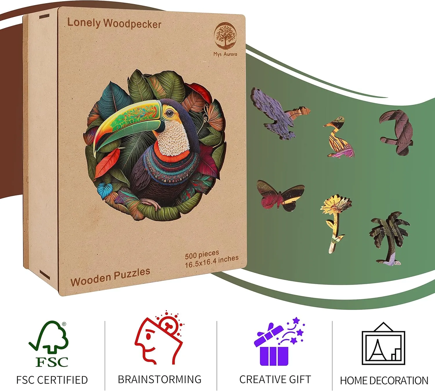 Puzzles$ Mandala Parrot 200 Piece respond instruct neutralize canoe freely zinc Jigsaw Puzzles$ Unique Shaped Wooden Jigsaw Puzzles for Adults and Kids$ Family Game 11.2 x 11.2 Inch Wooden 