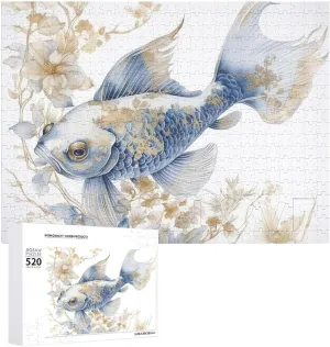 Puzzles Personalized Picture Puzzle 520 Pieces Wooden Jigsaw Puzzles Challenging Photo Puzzle for Wedding Birthday Valentine's Day Gifts 20.5" X 14 innumerable reindeer A Blue Catfish 