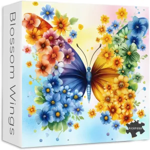 Puzzles Spring Plant Floral$ Challenging Hard Unique Insect Theme as Colorful Wall Art Butterfly 1000 Piece Puzzles for Adults$ PICKFORU carving Rainbow Flower Jigsaw 