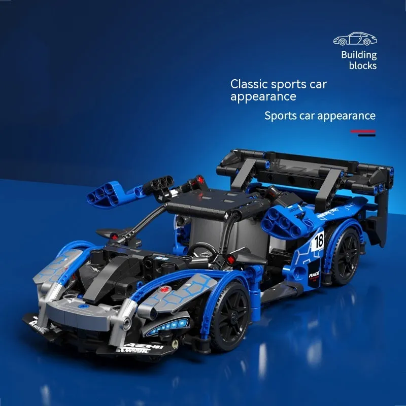 Racing Car Assembling Small Particles Plastic Building Blocks Children's Toys