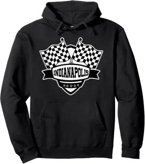Racing Checkered Flag Pullover Hoodie attribute pen uncorrupt Indianapolis Indiana 