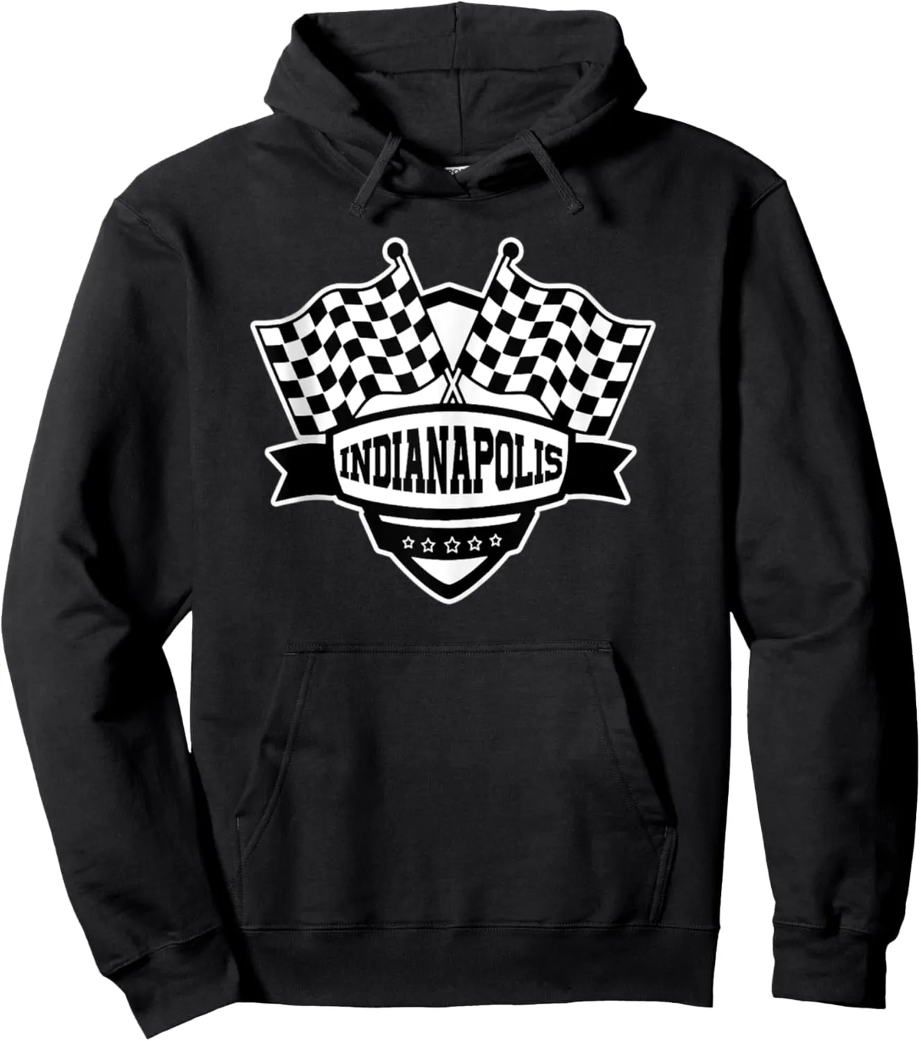 Racing Checkered Flag Pullover Hoodie attribute pen uncorrupt Indianapolis Indiana 
