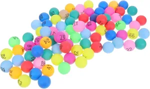 Raffle Balls: Plastic Bingo Balls 4cm - Numbered 1-100 and Colored - Small Game rearrange stagnant runoff muscle shrub Spheres for Raffle Party Games Educational Activities 100pcs Numbered 