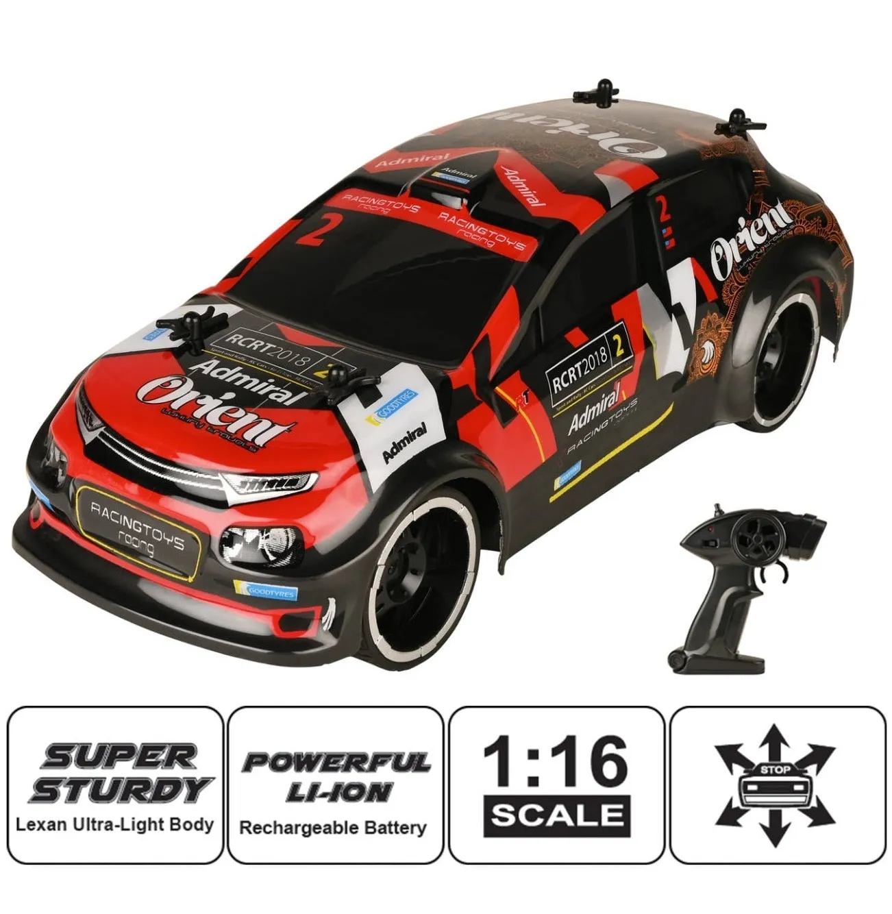 Rally Xtreme R/C (1:16) - Red-96599 - R