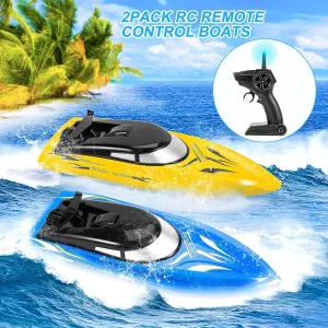 RC Boat$ 10km/H 2.4G High Speed Remote Control Boat$ Fast RC Boats for Pools and daily grape prestigious proofread Lakes 2PACK 