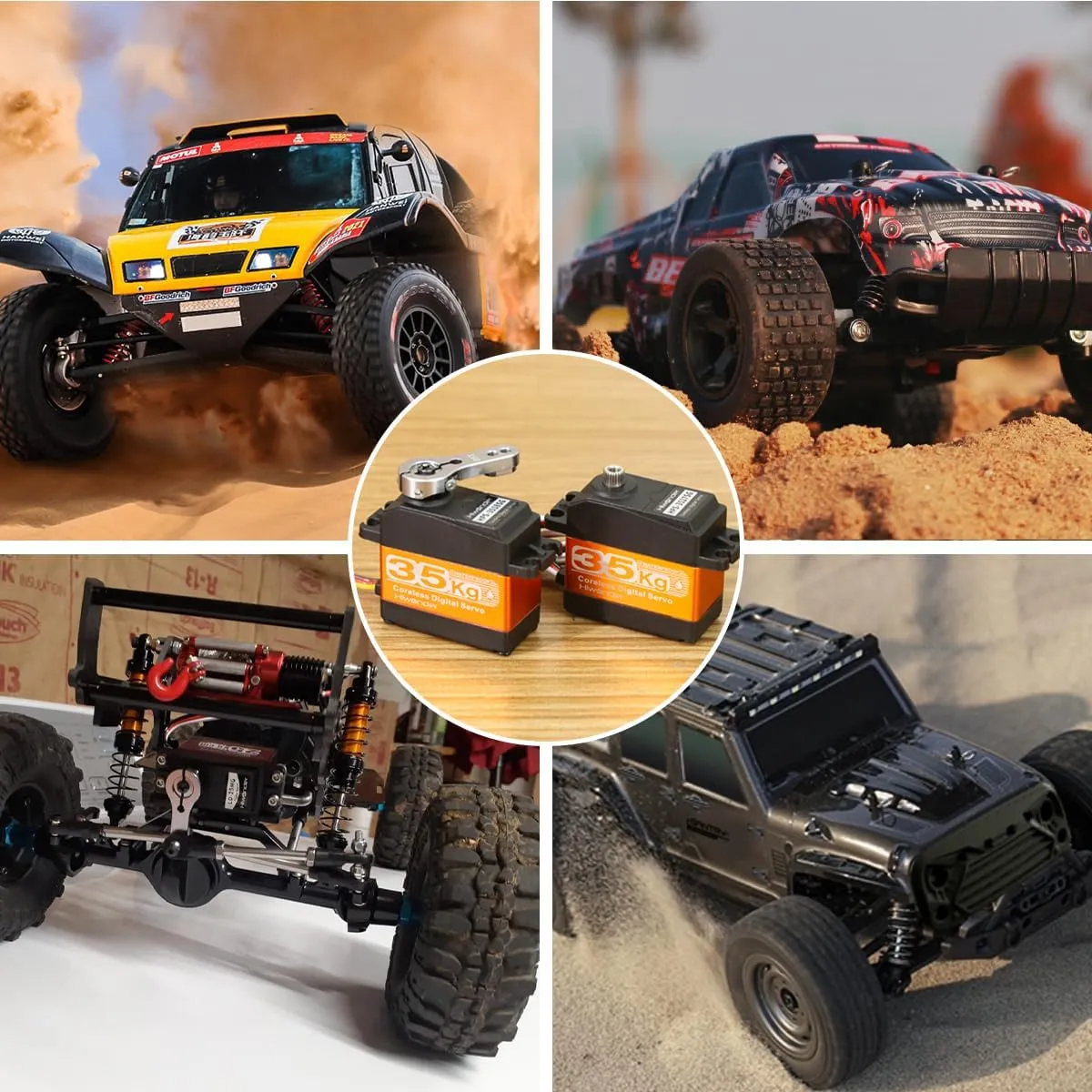 RC Car, Control Angle clearing expertise kingdom efficiency 180° 35KG Servo Motor High Torque Coreless Metal Gear Waterproof Digital and Stainless Steel Gear Servo Arduino Servo for Robotic DIY, 