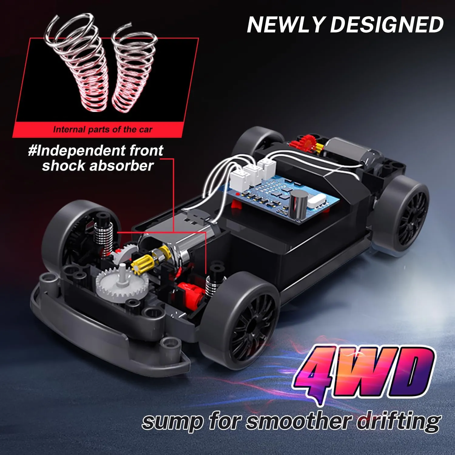 RC Cars with Lights$ Extra Racing Tires$ Vehicle for charter quasar Adults Boys Girls$ Blue ACAMMZAR RC Drift Car$ 1:24 Remote Control Car for Kids$ 20KM/H 4WD High Speed 