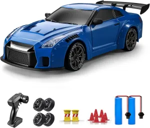RC Cars with Lights$ Extra Racing Tires$ Vehicle for charter quasar Adults Boys Girls$ Blue ACAMMZAR RC Drift Car$ 1:24 Remote Control Car for Kids$ 20KM/H 4WD High Speed 