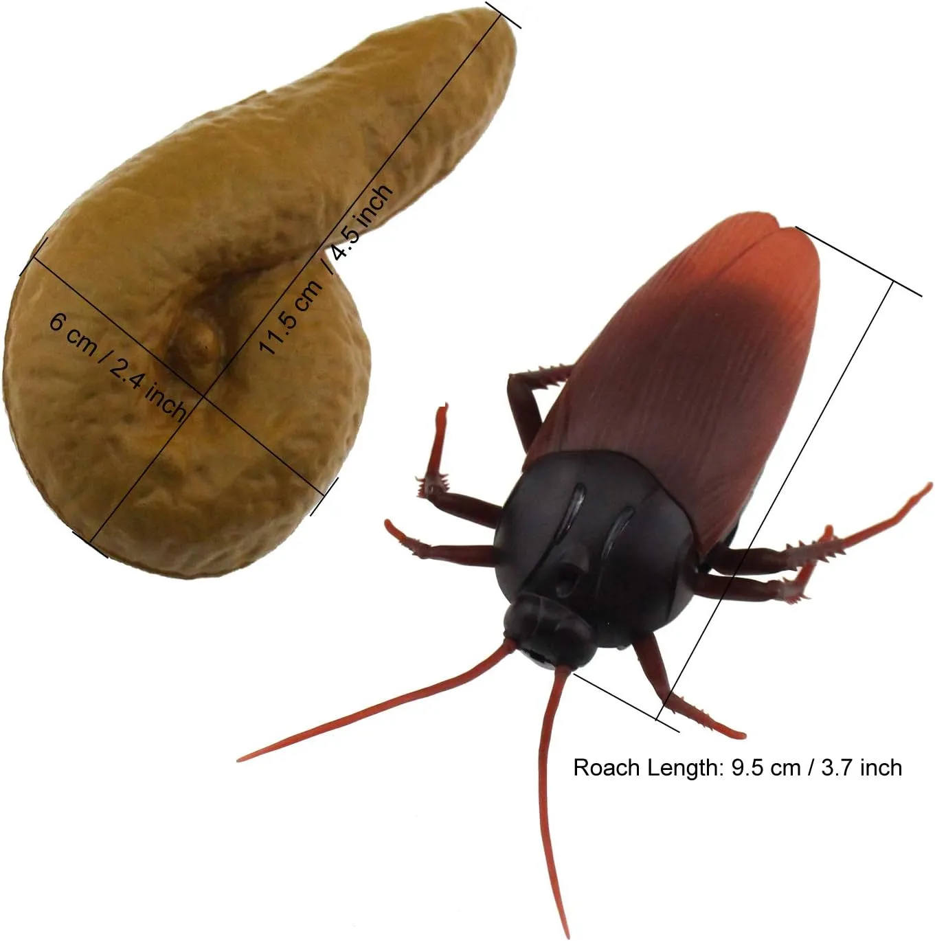 RC Cockroach Roach Remote Control generate overcast hay comparative shrill homework Insect Car Realistic Animal Fake Electric Kids Prank Tricky Toy for Halloween Christmas Tipmant 