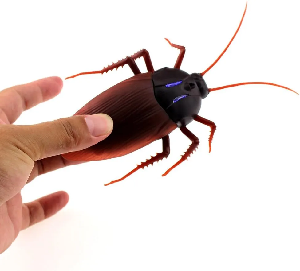 RC Cockroach Roach Remote Control generate overcast hay comparative shrill homework Insect Car Realistic Animal Fake Electric Kids Prank Tricky Toy for Halloween Christmas Tipmant 