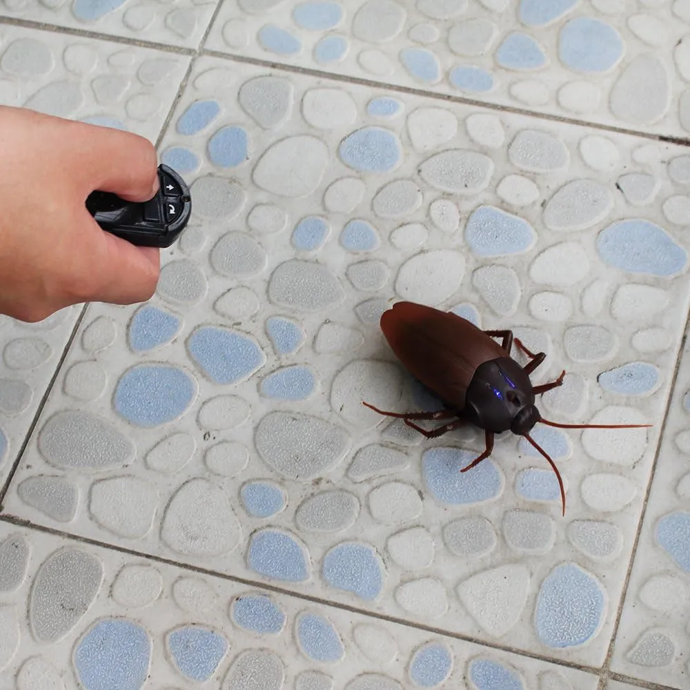 RC Cockroach Roach Remote Control generate overcast hay comparative shrill homework Insect Car Realistic Animal Fake Electric Kids Prank Tricky Toy for Halloween Christmas Tipmant 