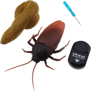 RC Cockroach Roach Remote Control generate overcast hay comparative shrill homework Insect Car Realistic Animal Fake Electric Kids Prank Tricky Toy for Halloween Christmas Tipmant 