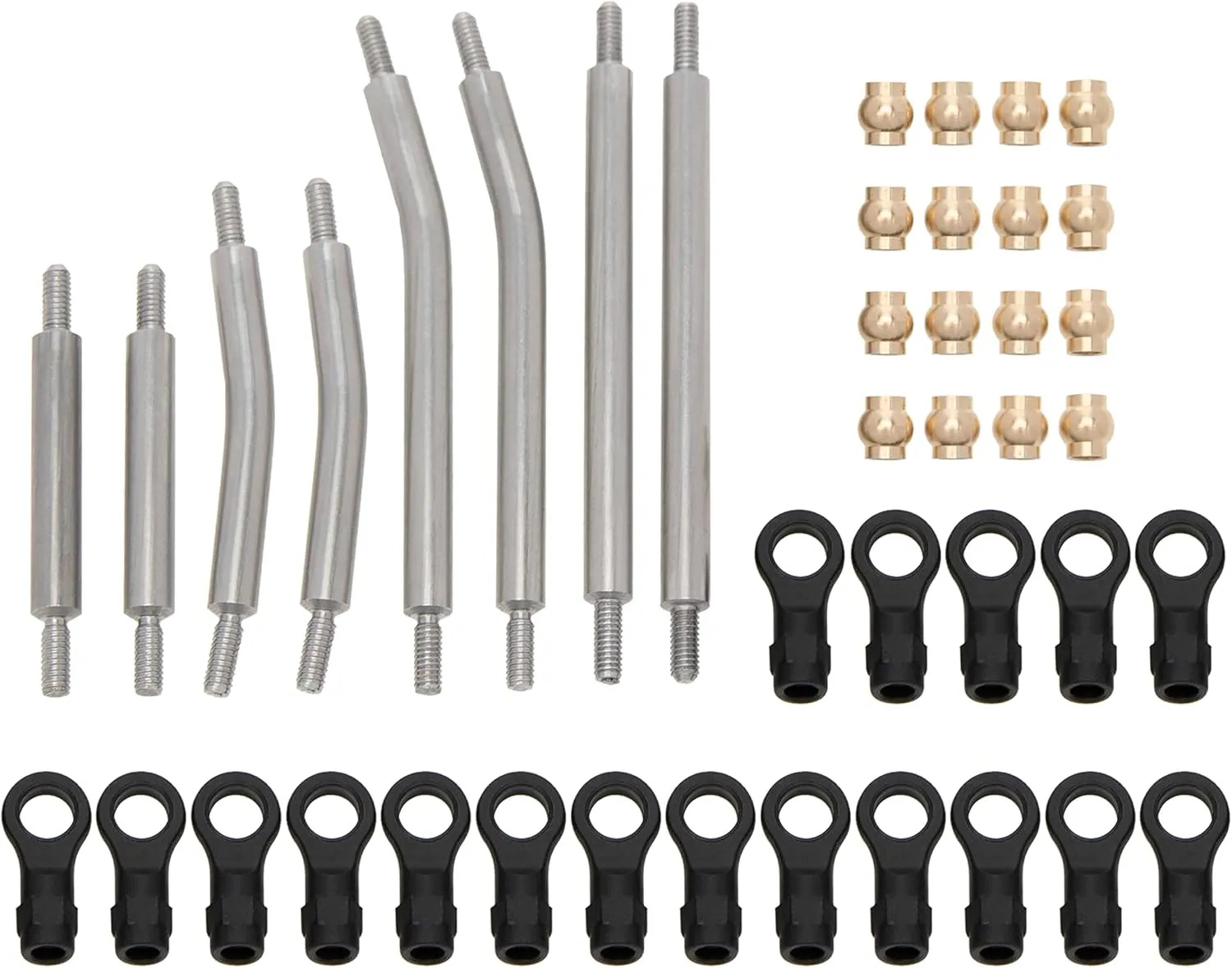 RC Crawler Car Upgrade Parts(Silver) MEUS RACING TRX4M Links High mushroom Clearance Links Linkages Kit for Traxxas TRX4M Defender Bronco 1/18 