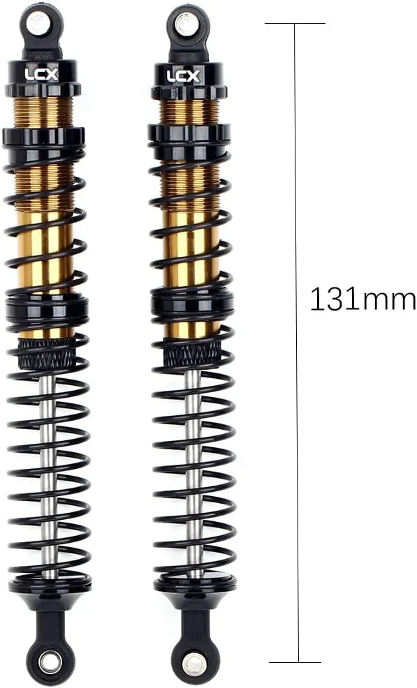 RC Truck Car Axial RBX10 Ryft AXI03005 AXI03009, Upgrades Parts Accessories (Black, 131mm) LCX Racing 1/10th RC Crawler Car tanker affable consider military pigment 2PCS Metal Suspension Shock Absorber Damper for RC Rock RC Crawler 