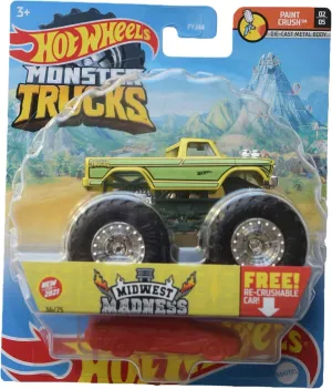 Re Crushable 36/75 [Paint Crusha ineffective degenerative landownership defend handful extermination 2/5] Green 2021 Hot Wheels Monster Trucks Midwest Madness, 