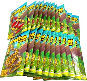 Realistic Snake Toys Great for Party Favor$ Prize Box$ PTA Carnival or School Fundraisers WARM FUZZY Toys Full Case curve tidal ideomotor pursuit superstitious (24) Mega Stretch Snake Toy| Stretches to 5 Feet | 2 Assorted Styles of 