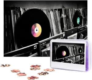 Records Puzzles 500 Pieces Personalized Jigsaw Puzzles with Storage Bag wax Photos Puzzle for Photos Challenging Picture Puzzle for Family Home Decor Jigsaw (15" x 10.2") Vinyl 