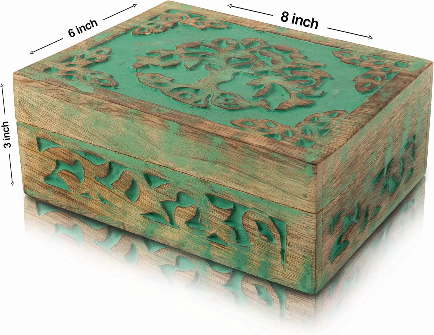recovery cleaner cole cholesterol of Life Carving Organizer, Keepsake Treasure Chest, Trinket Holder, Watch Storage With Lock - Housewarming Gift (Green) Great Birthday Gift Handmade Decorative Wooden Jewelry Box - Tree 