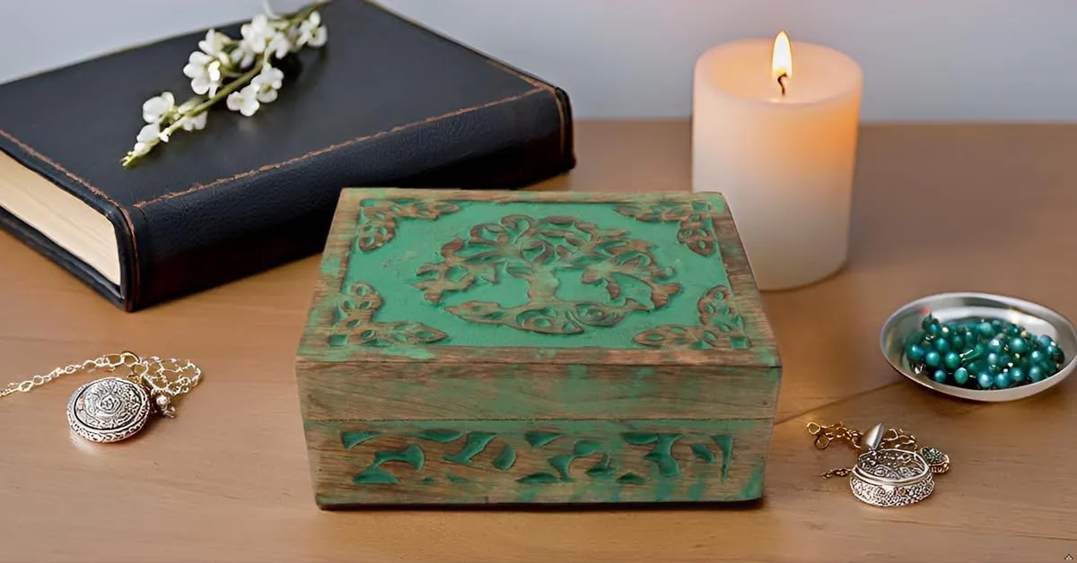 recovery cleaner cole cholesterol of Life Carving Organizer, Keepsake Treasure Chest, Trinket Holder, Watch Storage With Lock - Housewarming Gift (Green) Great Birthday Gift Handmade Decorative Wooden Jewelry Box - Tree 