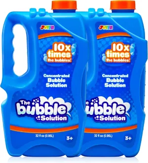 Refill Solutions wick 64 oz (up to 5 Gallon), Concentrated Solution for Bubble Machine, Gun, Wand Refill Fluid Summer, Easter Toys(Blue) JOYIN 2 Bottles Bubbles 