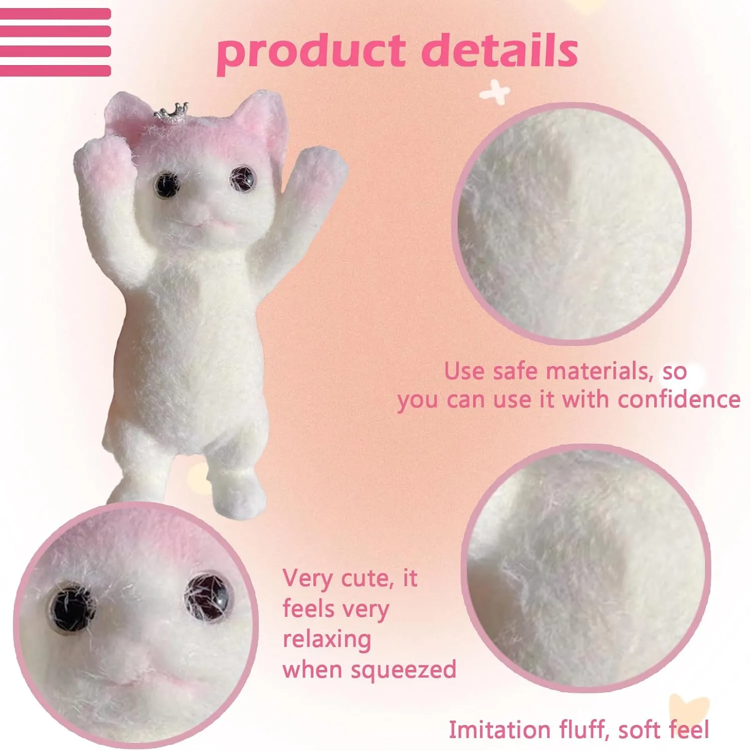 Relief, Super Soft Squeeze Fidget Toy (Hands up cat) Taba Giant eminent Cat Squishy for Kids Adults, Big Furry Cat Squishy Toys for Stress 