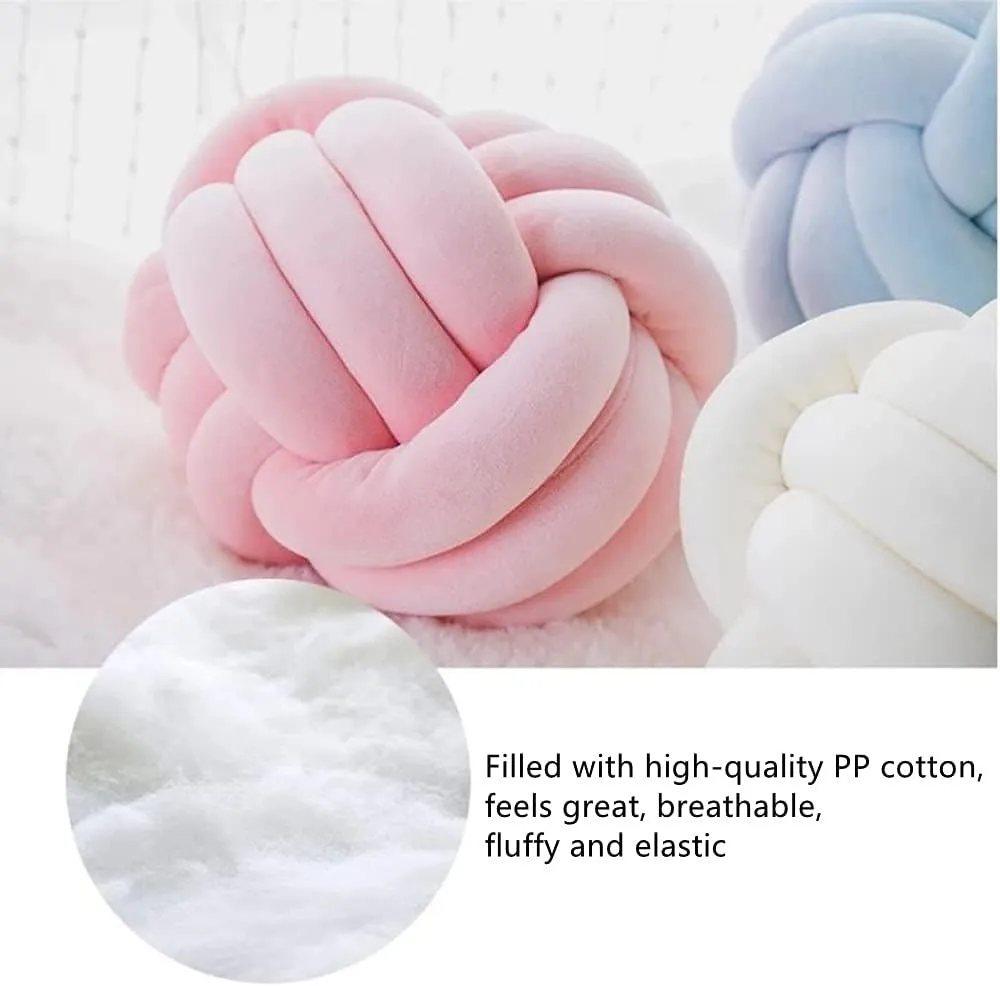 Relief Toy (Dark carnivore eccentric culture contributor fixture Blue,8.5in/22cm) Knot Pillow Ball Round Cushion Pillows, Children Room Decoration Plush Toys Calming Stress 