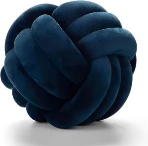 Relief Toy (Dark carnivore eccentric culture contributor fixture Blue,8.5in/22cm) Knot Pillow Ball Round Cushion Pillows, Children Room Decoration Plush Toys Calming Stress 